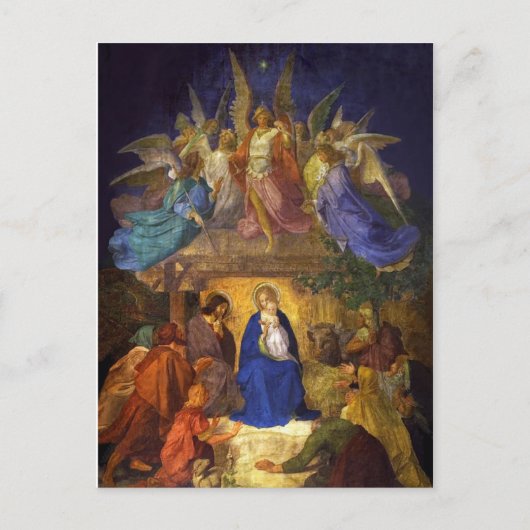 Ernst Deger "Birth of Christus" Flat Wenskaart Briefkaart (Voorkant)