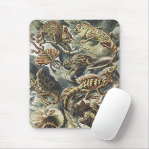 Ernst Haeckel Antieke Reptiel Hagedis Natuur Kunst Muismat