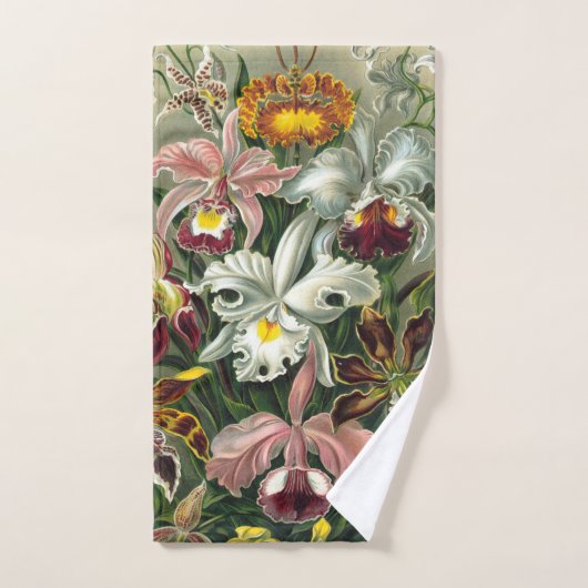 Ernst Haeckel Art Print: Orchidae Oncidiums, tulpe Bad Handdoek (Handdoek)