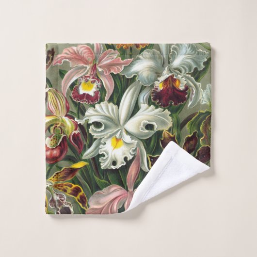 Ernst Haeckel Art Print: Orchidae Oncidiums, tulpe Bad Handdoek (Wasdoekje)