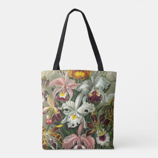 Ernst Haeckel Art Print: Orchidae Oncidiums, tulpe Tote Bag (Achterkant)