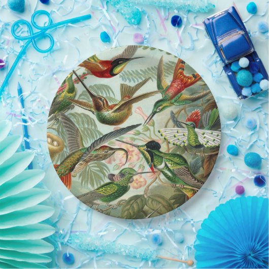 Ernst Haeckel Art Print: Trochilidae Papieren Bordje (Feest)