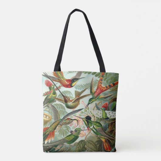 Ernst Haeckel Art Print: Trochilidae Tote Bag (Achterkant)