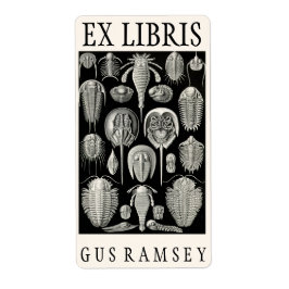 Ernst Haeckel Aspidonia Bookplate Etiket