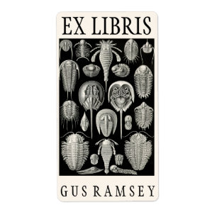 Ernst Haeckel Aspidonia Bookplate Etiket