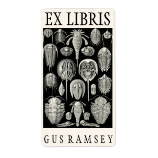 Ernst Haeckel Aspidonia Bookplate Etiket