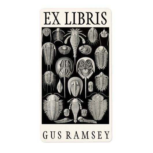 Ernst Haeckel Aspidonia Bookplate Etiket (Voorkant)