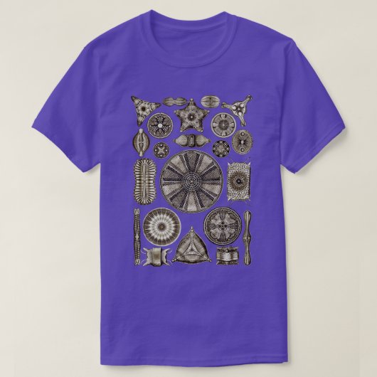 Ernst Haeckel Diatoms  Brown T-shirt (Design voorkant)
