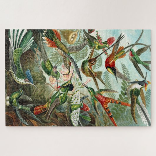 Ernst Haeckel Hummingbird Bird Chart Legpuzzel (Horizontaal)