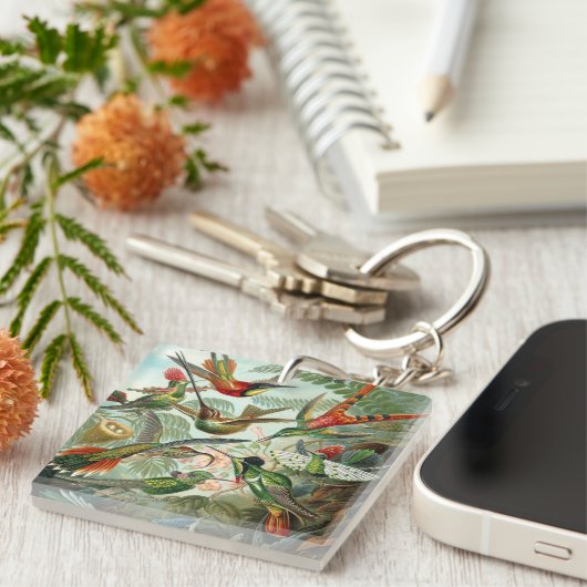 Ernst Haeckel Hummingbird - Kunstvormen van Natuur Sleutelhanger (Voorkant Rechts)