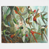 Ernst Haeckel Kolibries Fleece Deken (Voorkant (Horizontaal))