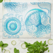 Ernst Haeckel Leptomedusae kwal Theedoek (Gevouwen)