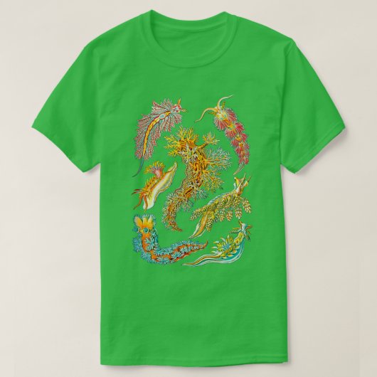 Ernst Haeckel Nudibranch Zee Slugs T-shirt (Design voorkant)