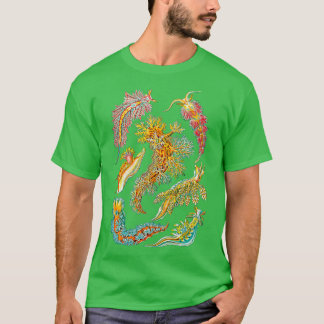Ernst Haeckel Nudibranch Zee Slugs T-shirt