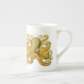 Ernst Haeckel Octopus in Geel Porselein Kop (Rechts)