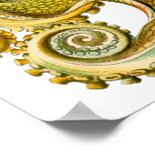  Ernst Haeckel Octopus in Geel Poster (Hoek)