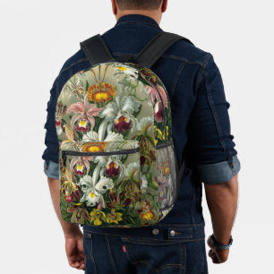 Ernst Haeckel Orchideeën, Vintage Regenwoud Bloeme Bedrukte Rugzak
