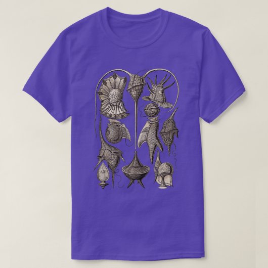 Ernst Haeckel Peridinea Plankton Wenge T-shirt (Design voorkant)
