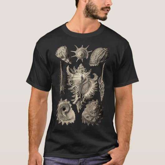 Ernst Haeckel Prosobranchia Sea Shells T-shirt (Voorkant)