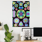 Ernst Haeckel Rainbow Diatoms Poster (Thuiskantoor)