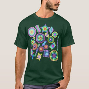 Ernst Haeckel Rainbow Diatoms Tossed T-shirt