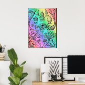 Ernst Haeckel Rainbow met gekleurd Poster Afdrukk (Thuiskantoor)