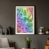 Ernst Haeckel Rainbow met gekleurd Poster Afdrukk Tissuepapier