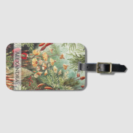 Ernst Haeckel  Retro Mushroom Bagagelabel