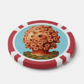 Ernst Haeckel Rode Koraal Zeevaart Zeeleven Poker Chips (Enkel)