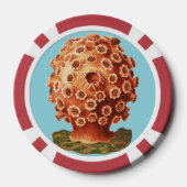 Ernst Haeckel Rode Koraal Zeevaart Zeeleven Poker Chips (Achterkant)