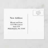 Ernst Haeckel Trochilidae Kolibries Nieuw Adres Aankondigingskaart (Achterkant)