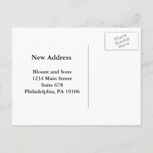 Ernst Haeckel Trochilidae Kolibries Nieuw Adres Aankondigingskaart (Achterkant)