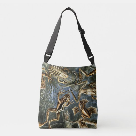 Ernst Haeckel variëteit exotische kikkers:Batrachi Crossbody Tas (Voorkant)