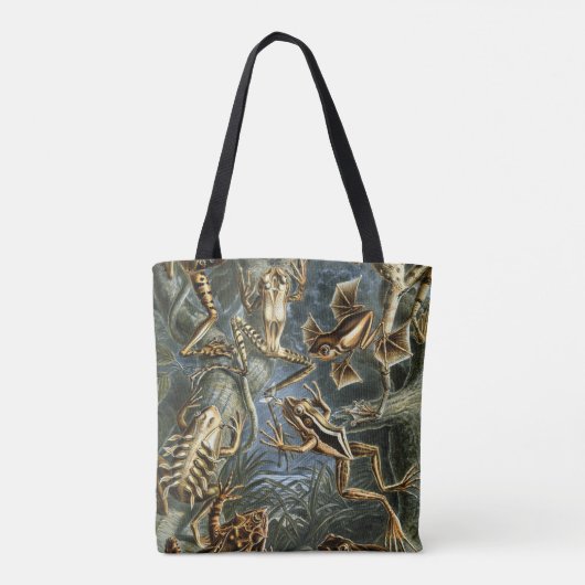 Ernst Haeckel variëteit exotische kikkers:Batrachi Tote Bag (Achterkant)