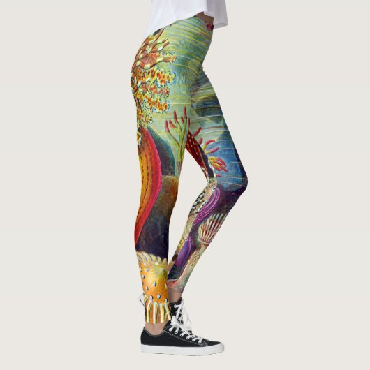 Ernst Haeckel Zee Anemones Marine:Actiniae Leggings (Rechts)