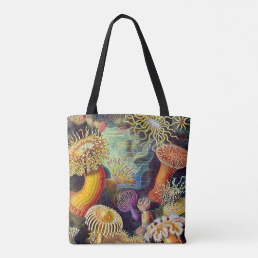 Ernst Haeckel Zee Anemones Marine:Actiniae Tote Bag (Achterkant)