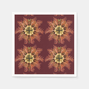 Ernst Haeckel Zee Manteldier Rode Zee Levenskunst Servet