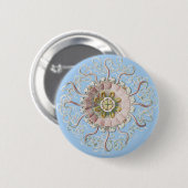 Ernst Haeckel Zee Roze kwal Medusa Ronde Button 5,7 Cm (Voorkant /achterkant)