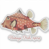 Ernst Haeckel Zeevaart Rode Kofferkrab Zeeleven Sticker (Voorkant)
