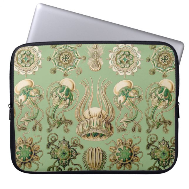 Ernst Haeckel's Narcomedusae Laptop Sleeve (Voorkant)