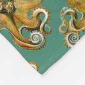 Ernst Haeckel's Octopus Fleece Deken (Hoek)