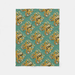 Ernst Haeckel's Octopus Fleece Deken