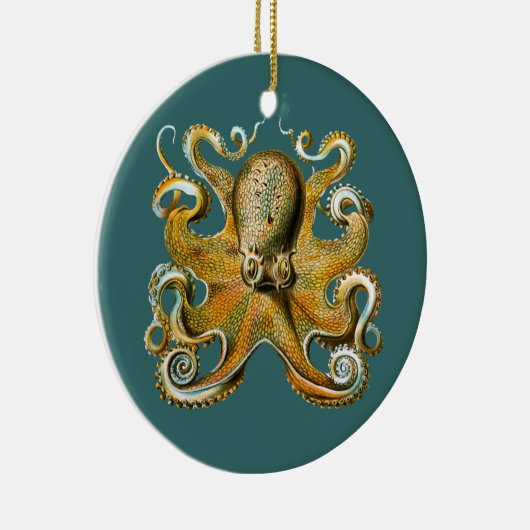 Ernst Haeckel's Octopus Keramisch Ornament (Rechts)