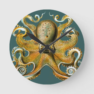 Ernst Haeckel's Octopus Ronde Klok