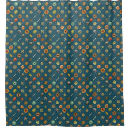 Ernst Haeckel's onderzeese juwelen Douchegordijn