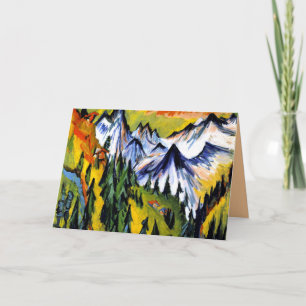 Ernst Kirchner - Berggipfel, beroemd schilderij Kaart