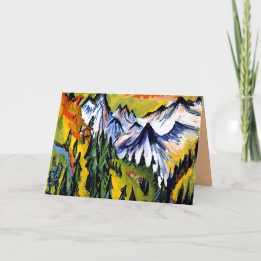Ernst Kirchner - Berggipfel, beroemd schilderij Kaart (Voorkant)