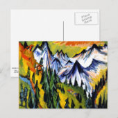 Ernst Kirchner - Berggipfel Briefkaart (Voorkant / Achterkant)
