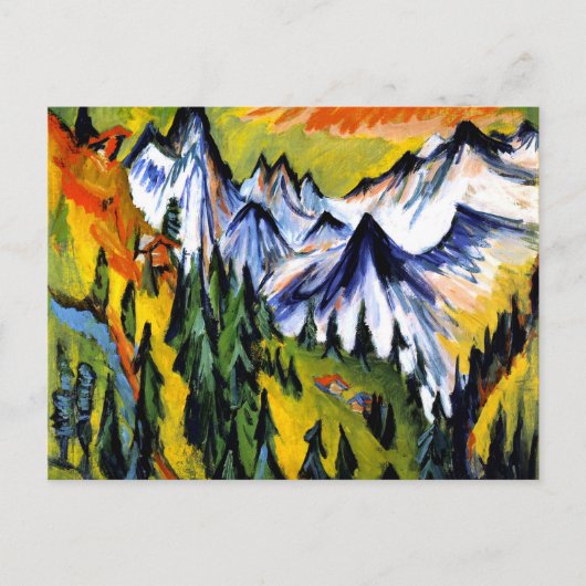 Ernst Kirchner - Berggipfel Briefkaart (Voorkant)