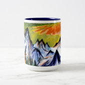 Ernst Kirchner - Berggipfel, Tweekleurige Koffiemok (Center)